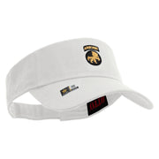 Licensed 17th Airborne Division Embroidered Cotton Twill Sun Visor - White OSFM