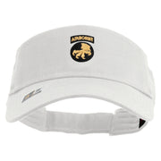 Licensed 17th Airborne Division Embroidered Cotton Twill Sun Visor - White OSFM
