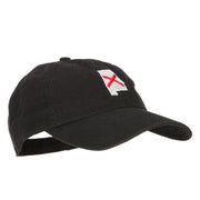 Alabama State Flag Map Embroidered Low Profile Cotton Cap