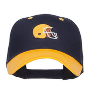 Football Helmet Embroidered Two Tone Cap