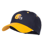 Football Helmet Embroidered Two Tone Cap