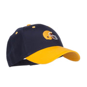 Football Helmet Embroidered Two Tone Cap