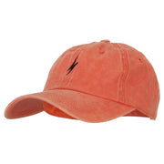 Lightning Bolt Embroidered Unstructured Cotton Cap