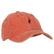 Lightning Bolt Embroidered Unstructured Cotton Cap