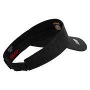 Licensed 17th Airborne Division Embroidered Cotton Twill Sun Visor - Black OSFM