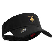 Licensed 17th Airborne Division Embroidered Cotton Twill Sun Visor - Black OSFM