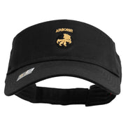 Licensed 17th Airborne Division Embroidered Cotton Twill Sun Visor - Black OSFM