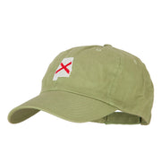 Alabama State Flag Map Embroidered Low Profile Cotton Cap