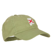 Alabama State Flag Map Embroidered Low Profile Cotton Cap