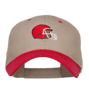 Football Helmet Embroidered Two Tone Cap