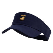 Licensed 17th Airborne Division Embroidered Cotton Twill Sun Visor - Navy OSFM