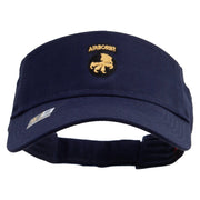 Licensed 17th Airborne Division Embroidered Cotton Twill Sun Visor - Navy OSFM