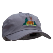 Log Cabin Embroidered Unstructured Dad Cap