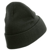 Licensed 101st Airborne Retired Embroidered 12 Inch Long Knitted Beanie - DK-Grey OSFM