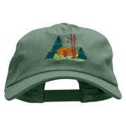 Log Cabin Embroidered Unstructured Dad Cap