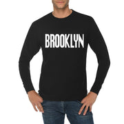 Brooklyn Spellout Graphic Long Sleeve Crewneck Tee