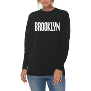 Brooklyn Spellout Graphic Long Sleeve Crewneck Tee