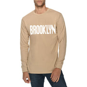 Brooklyn Spellout Graphic Long Sleeve Crewneck Tee