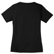 Ladies Big Size Mesh V-Neck T-Shirt