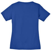 Ladies Big Size Mesh V-Neck T-Shirt