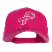 Hot Pink Ribbon Breast Cancer Embroidered Lady Cap