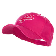 Hot Pink Ribbon Breast Cancer Embroidered Lady Cap