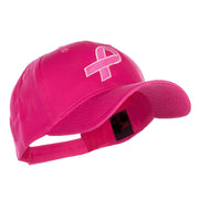 Hot Pink Ribbon Breast Cancer Embroidered Lady Cap