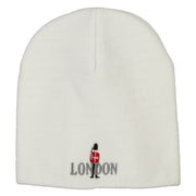 London Queen Guard Embroidered Knitted Short Beanie