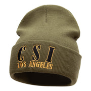 CSI Los Angeles Embroidered 12 Inch Long Knitted Beanie