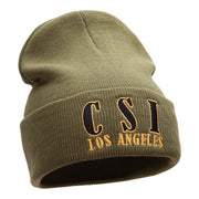 CSI Los Angeles Embroidered 12 Inch Long Knitted Beanie