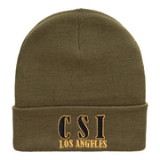 CSI Los Angeles Embroidered 12 Inch Long Knitted Beanie