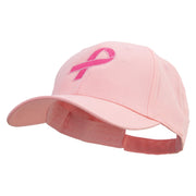 Hot Pink Ribbon Breast Cancer Embroidered Lady Cap