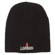 London Queen Guard Embroidered Knitted Short Beanie