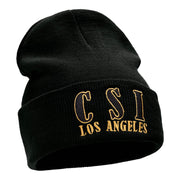 CSI Los Angeles Embroidered 12 Inch Long Knitted Beanie