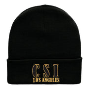 CSI Los Angeles Embroidered 12 Inch Long Knitted Beanie