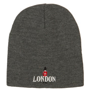 London Queen Guard Embroidered Knitted Short Beanie