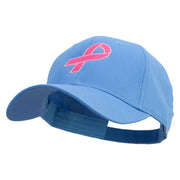 Hot Pink Ribbon Breast Cancer Embroidered Lady Cap