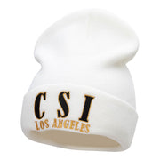 CSI Los Angeles Embroidered 12 Inch Long Knitted Beanie