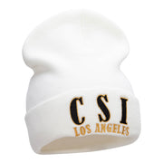 CSI Los Angeles Embroidered 12 Inch Long Knitted Beanie