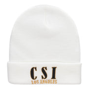 CSI Los Angeles Embroidered 12 Inch Long Knitted Beanie