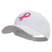 Hot Pink Ribbon Breast Cancer Embroidered Lady Cap