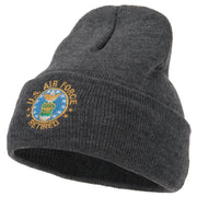 US Air Force Retired Circle Embroidered Long Beanie