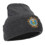 US Air Force Retired Circle Embroidered Long Beanie