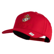 Marine Veteren Embroidered Solid Cotton Twill Pro Style Cap - Red OSFM
