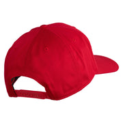 Marine Veteren Embroidered Solid Cotton Twill Pro Style Cap - Red OSFM