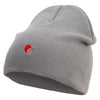 Passion Fruit Embroidered 8 inch Acrylic Short beanie - Grey OSFM