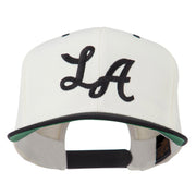 LA Embroidered Snapback Cap