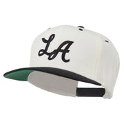 LA Embroidered Snapback Cap