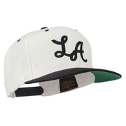 LA Embroidered Snapback Cap