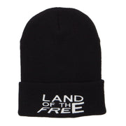 Land of the Free Embroidered Long Beanie